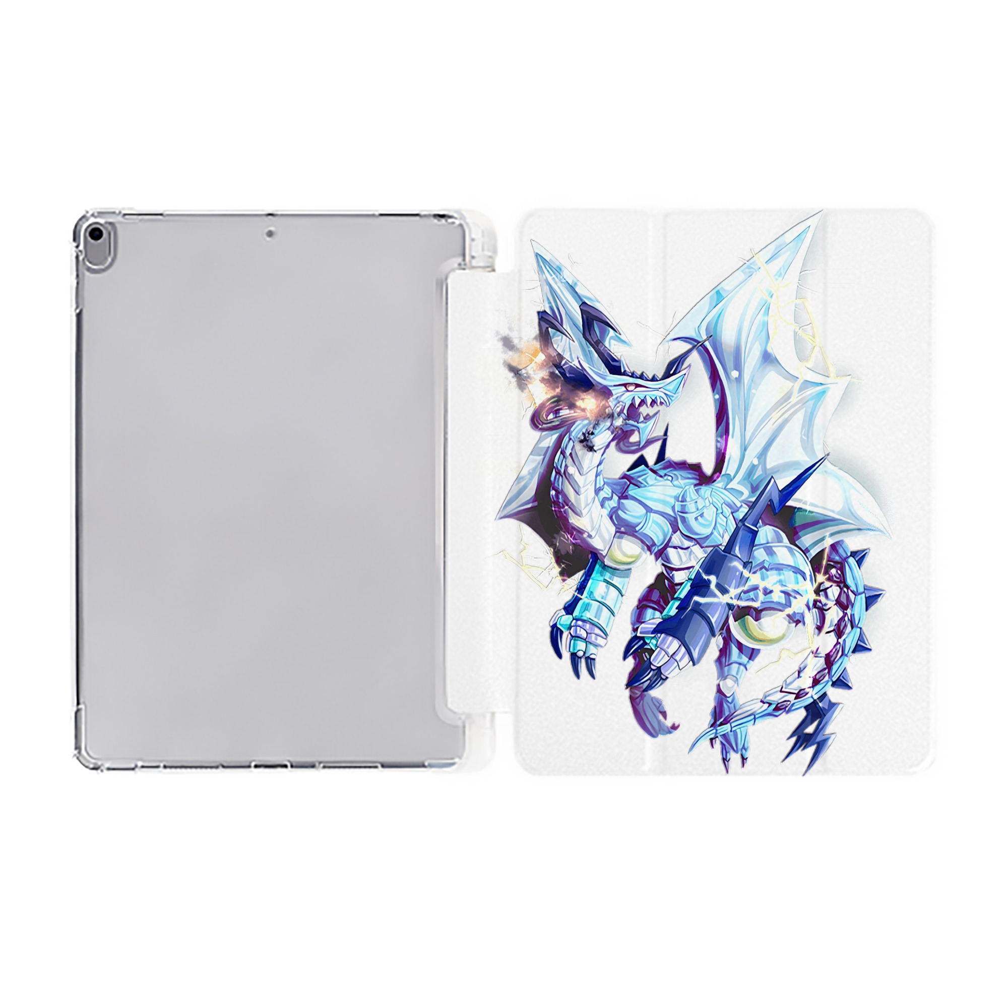 （画像用） 遊☆戯☆王 Yu-Gi-Oh! IPad ケース ペン収納付き 三つ折りスタンド PUレザー×シリコン 対応機種9.5/10.5/10.9インチ